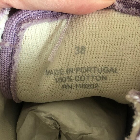 NIB ZADIG & VOLTAIRE WOMENS HIGH FLASH DISTRESSED CANVAS BOOMERANG SIZE 7 US - Picture 8 of 12